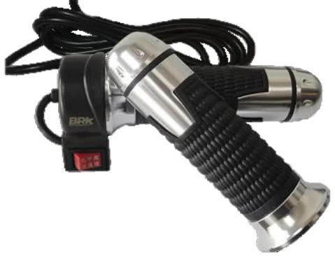 Acelerador con botón de 3 velocidades de lujo-2Mts Cable, Negro-Cromado